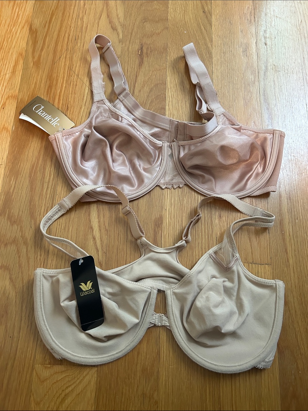 Chantelle & Wacoal Women’s Nude Support Bras - Beige and Blush NWT